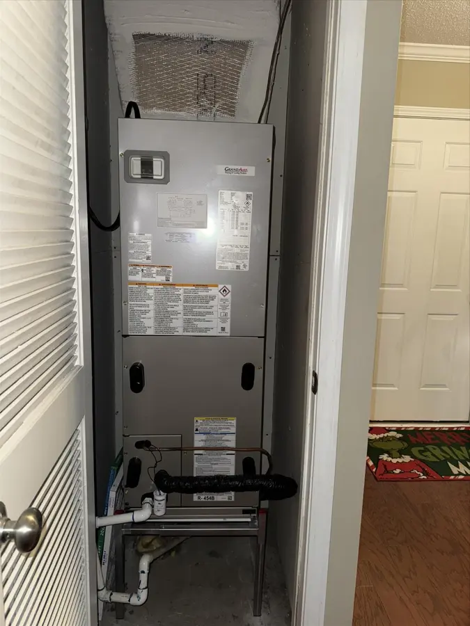 Indoor air handler install